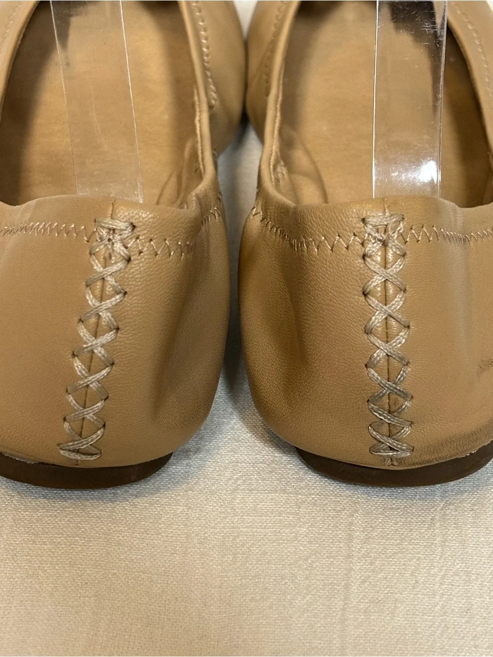Lucky Brand Emmie Classic Slip-On Leather Ballet Flats-Tan-Women Size 11